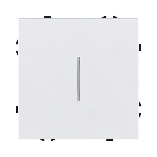 Выключатель 1-клавишный 10А/250В с LED подсветкой, белый матовый Kollinger Eclipse EC-007WH