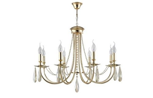 VICTORIA SP8 GOLD/AMBER Подвесная люстра Crystal Lux Victoria VICTORIA SP8 GOLD/AMBER