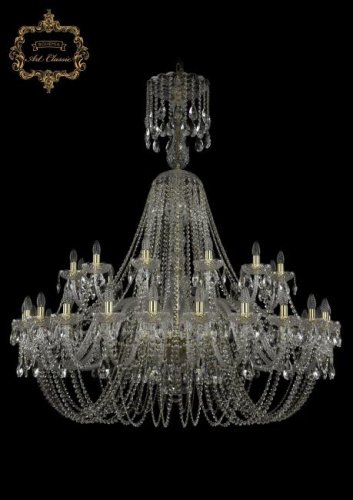 Подвесная хрустальная люстра 11.11 Art Classic 11.11.24+12.530.XL-165.Gd.Sp