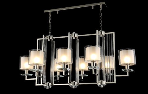 NICOLAS SP8 L1000 NICKEL/WHITE Подвесная люстра Crystal Lux Nicolas NICOLAS SP8 L1000 NICKEL/WHITE