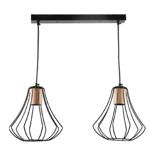 MD.9050-2-P-BK+WOOD Светильник подвесной IMEX MD.9050-2-P-BK+WOOD