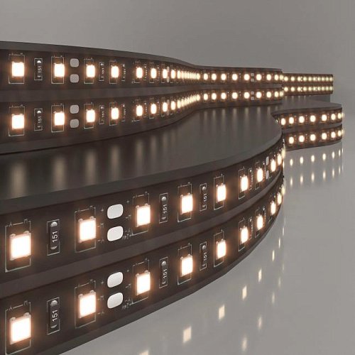 LED лента Elektrostandard Лента светодиодная 120Led 9,6W IP20 3300K тёплый белый (2835 24V 120Led 9,6W IP20 Black)