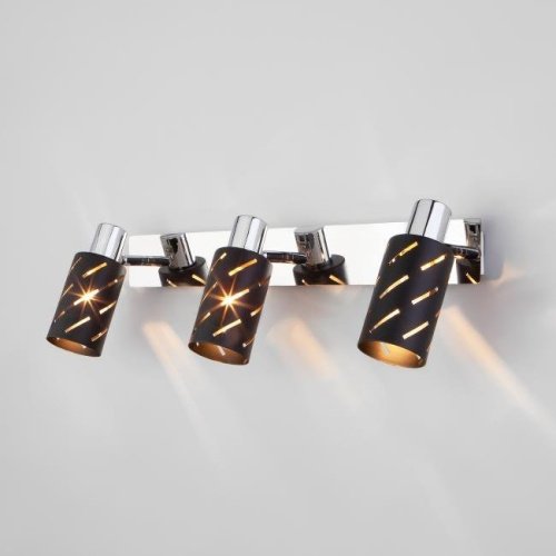 20090/3 черный/хром Светильник спот Eurosvet Fente 20090/3 черный/хром