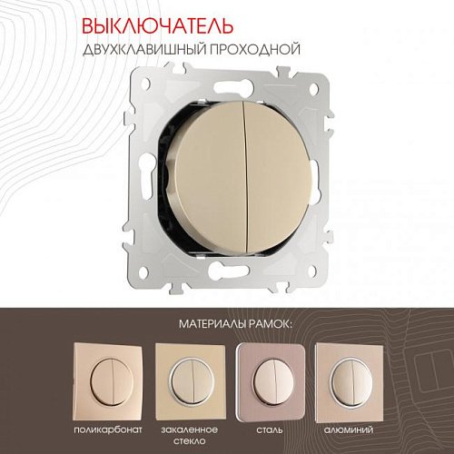 202.32-2.shampan Выключатель Arte Milano Am-202 202.32-2.shampan