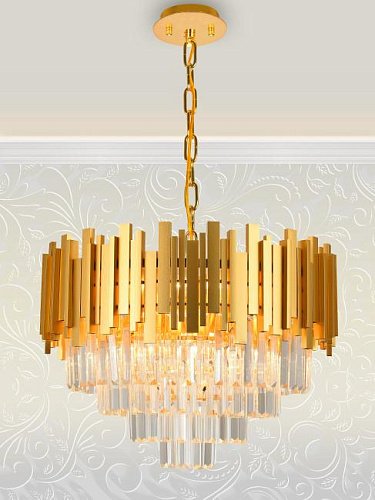 VERTIGO 81440/8C GOLD Подвесная люстра Natali Kovaltseva Vertigo VERTIGO 81440/8C GOLD