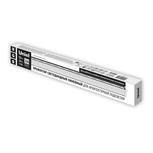 ULF-L52-12W/RGB/L50 DC24V IP65 SILVER Прожектор уличный Uniel L52 линейные wallwasher ULF-L52-12W/RGB/L50 DC24V IP65 SILVER