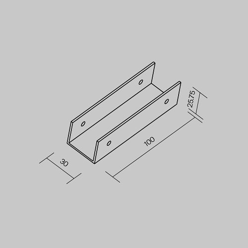 Коннектор прямой для профиля Elasity IP Maytoni Elasity IP O-TR001-SC180-W