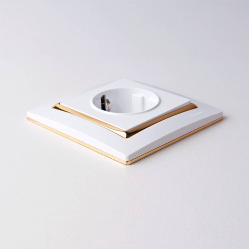 Рамка Werkel W0011933/ Рамка на 1 пост Snabb (белый/золото)