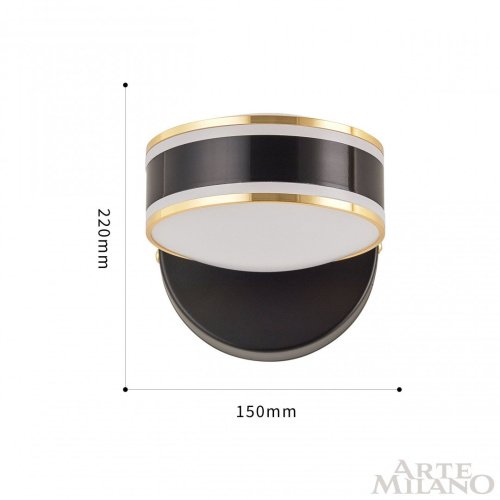 277599/1B BK/GD Настенный светильник Arte Milano Ferrara71040 277599/1B BK/GD