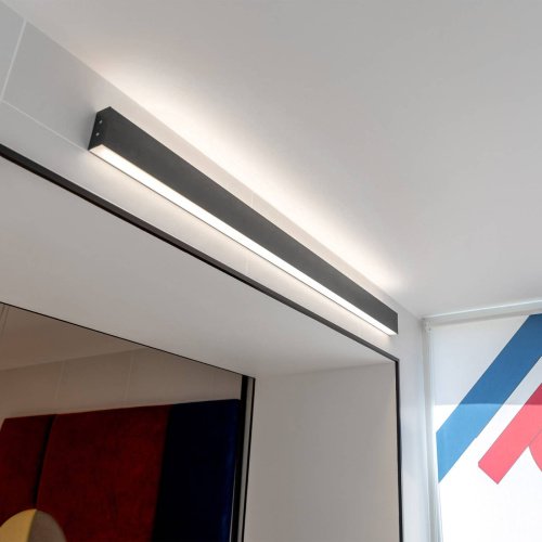 101-100-40-78-6500-a042928 Настенный светильник Elektrostandard Grand Линейный светодиодный накладной двусторонний светильник 78см 30W 6500K черная шагрень (101-100-40-78