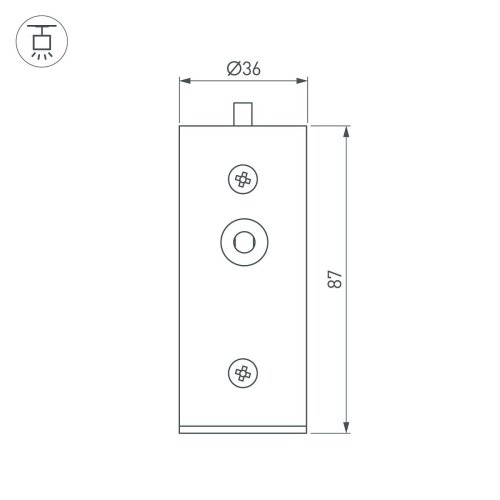 Заглушка для профиля Arlight Sl-Round 050534