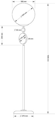 Торшер Kutek Dimaro DIM-LS-1(P)