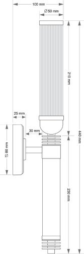 Настенное бра Kutek Izano IZA-K-1(P/1)T