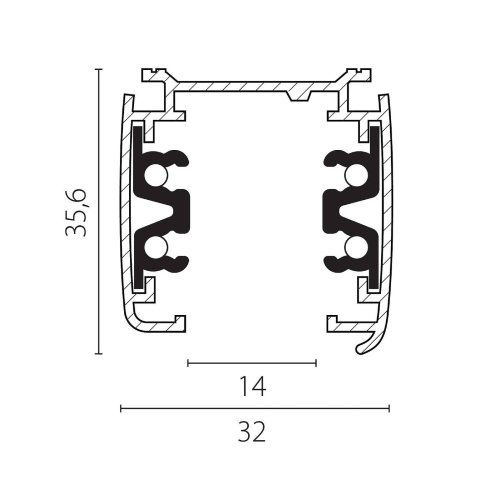 Шинопровод Lightstar Quattro 504028-R