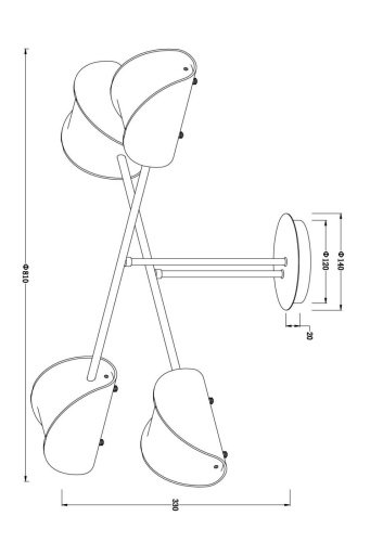 FR5228PL-04B Потолочная люстра Mallow Freya FR5228PL-04B