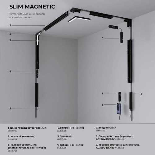 Slim Magnetic Блок питания 100W белый 95043/00 Блок питания Elektrostandard Slim Magnetic Slim Magnetic Блок питания 100W белый 95043/00