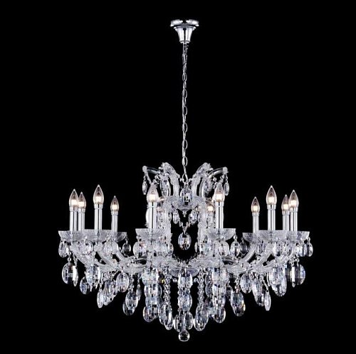 HOLLYWOOD SP12 CHROME Подвесная хрустальная люстра Hollywood Crystal Lux HOLLYWOOD SP12 CHROME