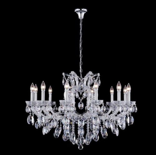 HOLLYWOOD SP12 CHROME Подвесная хрустальная люстра Hollywood Crystal Lux HOLLYWOOD SP12 CHROME