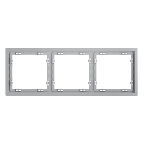 Рамка пластиковая VOLTUM S70 на 3 поста, (серый)