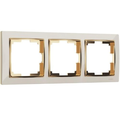 W0031932/ Рамка на 3 поста Snabb (слоновая кость/золото) Рамка Werkel W0031932/ Рамка на 3 поста Snabb (слоновая кость/золото)