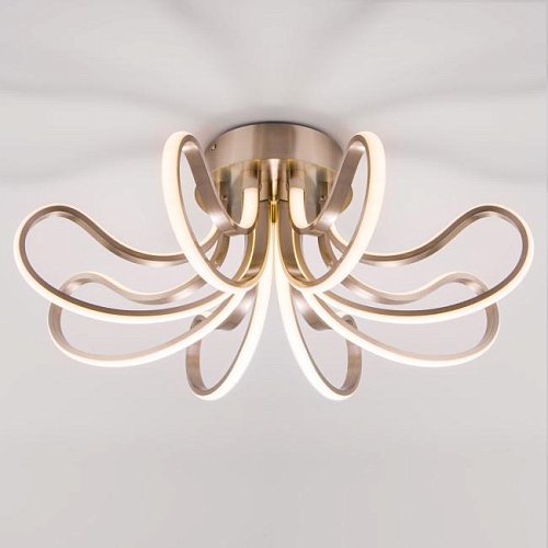 Потолочная светодиодная люстра Lilium Eurosvet 90079/8 сатин-никель