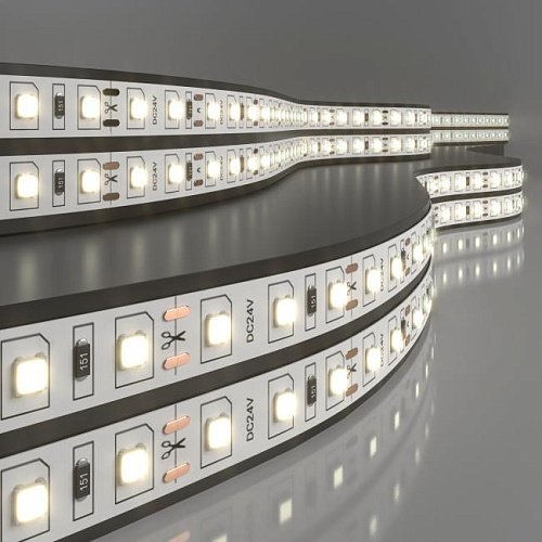 LED лента Elektrostandard Лента светодиодная 120Led 8W IP20 3300K тёплый белый (2116 24V 120Led 8W IP20)