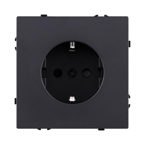 Розетка штепсельная SCHUKO 16A/250 В, черный матовый Kollinger Eclipse EC-014BK