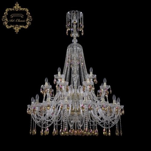11.12.16+8+4.400.XL-156.2d.Gd.Sp.K777 Подвесная хрустальная люстра 11.12 Art Classic 11.12.16+8+4.400.XL-156.2d.Gd.Sp.K777