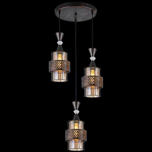 Подвесной светильник 03116-0.9-03 BK+PATINA GOLD