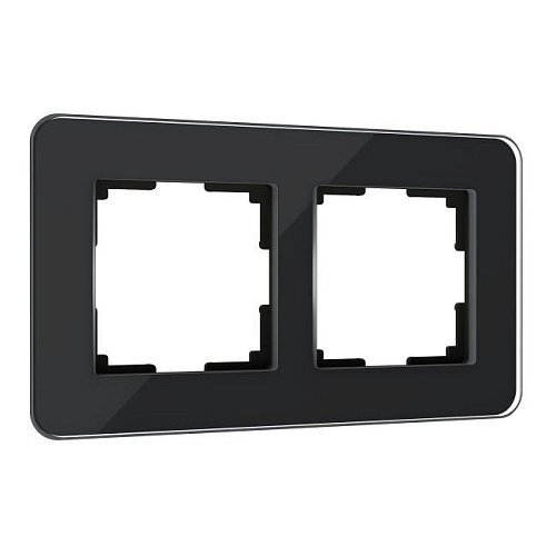 W0022448/ Рамка на 2 поста Elite (черный, стекло) Рамка Werkel W0022448/ Рамка на 2 поста Elite (черный, стекло)