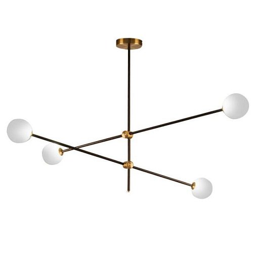 9389P/4 black/gold Люстра на штанге Delight Collection Bistro Globe 9389P/4 black/gold