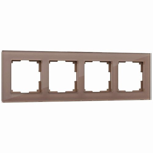 W0041142/ Рамка на 4 поста Favorit (латте, стекло) Рамка Werkel W0041142/ Рамка на 4 поста Favorit (латте, стекло)