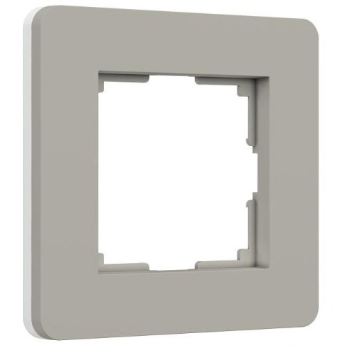 Рамка Werkel Split дымчатый/белый, soft-touch W0013067/ Рамка на 1 пост Split (дымчатый/белый, soft-touch)