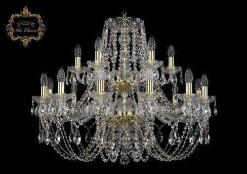 11.21.12+6.300.2d.Gd.Sp Подвесная хрустальная люстра 11.21 Art Classic 11.21.12+6.300.2d.Gd.Sp