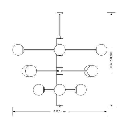Потолочная люстра Kutek Ultimo ULT-ZW-12(T)