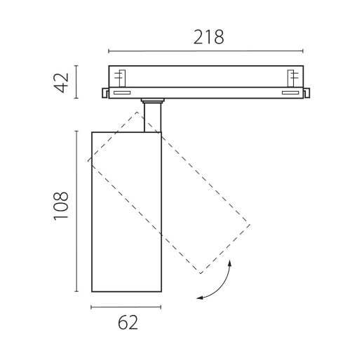 Трековый светильник Lightstar Alta Base A5147DALI