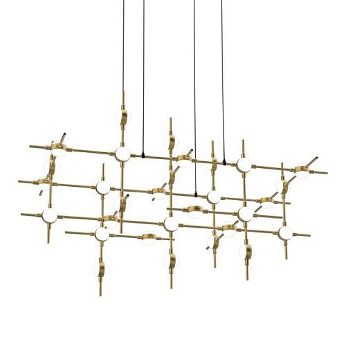 MD18001067-30A black/gold Подвесная люстра Delight Collection Molecular MD18001067-30A black/gold