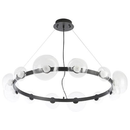Подвесная люстра Crystal Lux Bosque BOSQUE SP12 BLACK/TRANSPARENT