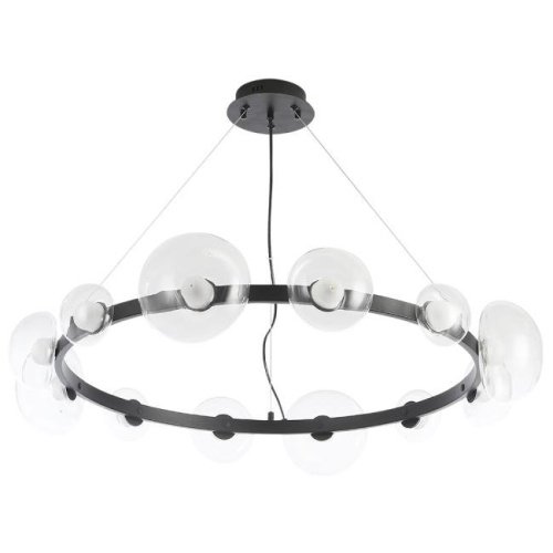 Подвесная люстра Crystal Lux Bosque BOSQUE SP12 BLACK/TRANSPARENT