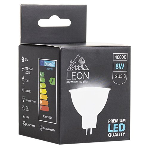 LE-MR16-8W-4000K Светодиодная лампа LEON LE-MR16-8W-4000K