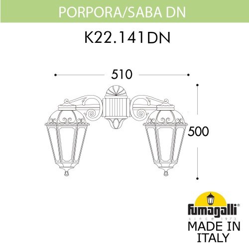 K22.141.000.AYE27DN Настенный светильник Saba Fumagalli K22.141.000.AYE27DN