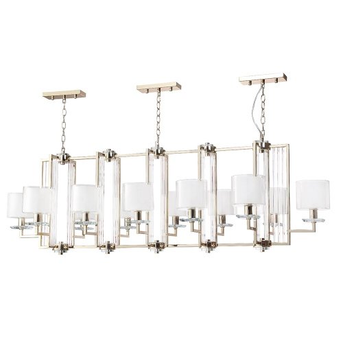 NICOLAS SP12 L1600 GOLD/WHITE Подвесная люстра Crystal Lux Nicolas NICOLAS SP12 L1600 GOLD/WHITE