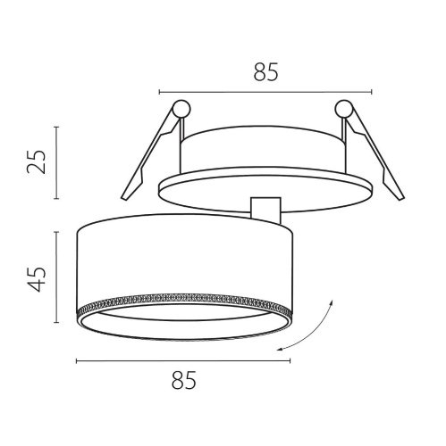 Встраиваемый светильник Lightstar Alta Pro A5547RS