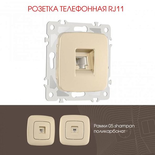 205.51-1.shampan Розетка Arte Milano Am-205 205.51-1.shampan