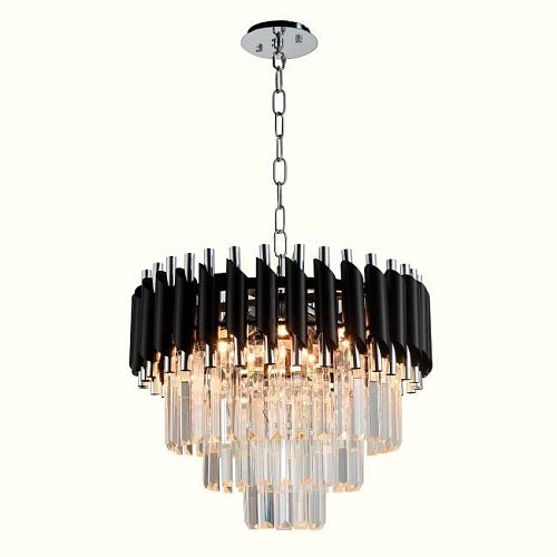 DARIAN 76017/5C CHROME BLACK Подвесная люстра Natali Kovaltseva Darian DARIAN 76017/5C CHROME BLACK