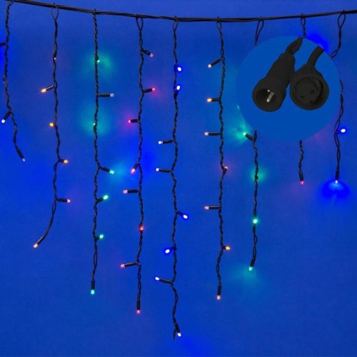 Бахрома светодиодная с эффектом мерцания, 3м Uniel ULD-B3010-200/TBK MULTI IP67