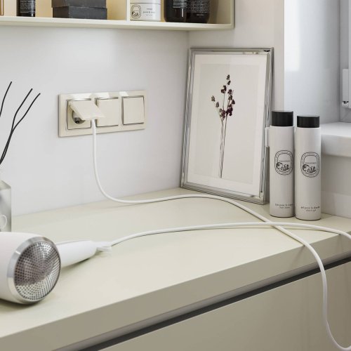 Выключатель Werkel W1112003/ Выключатель одноклавишный проходной (слоновая кость)