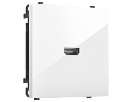 MS114030 MS114030 Комплект механизма розетки HDMI 2.1 SIGMA Белый глянец 30V/900MS 4K-120HZ 8K-60Hz QUANT PRO (SP1140, PR223)