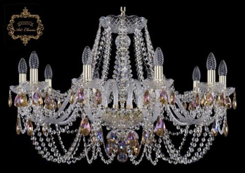 11.11.10.300.Gd.K777 Подвесная хрустальная люстра 11.11 Art Classic 11.11.10.300.Gd.K777