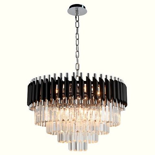 DARIAN 76017/10C CHROME BLACK Подвесная люстра Natali Kovaltseva Darian DARIAN 76017/10C CHROME BLACK